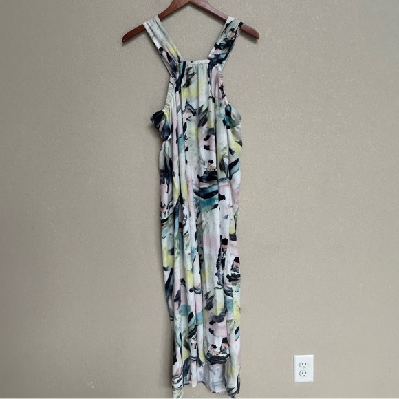 Halogen Abstract Pastel Watercolor Maxi Dress Women’s Size 1 (Small/Medium) - Picture 2 of 5